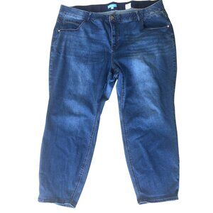 Draper James RSVP Plus Size 26W Jeans, Dark Wash Stretch Denim, Straight Leg